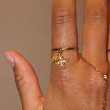 Dangly Diamond Flowers Ring