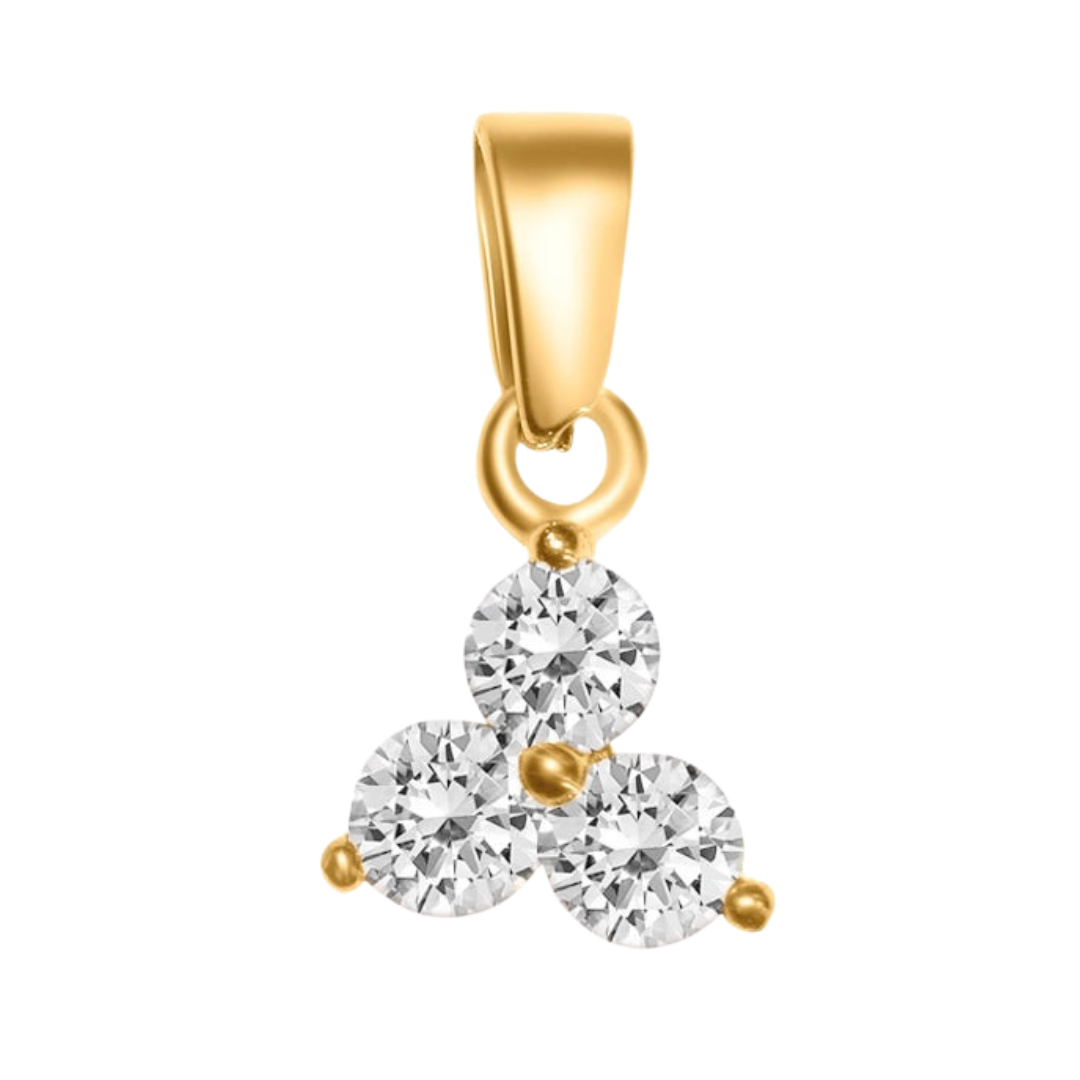 3 Diamond Flower Charm