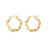 Twisted Gold Hoops