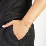 Gold Oval Chain Bracelet