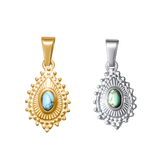 Gold Framed Turquoise Charm