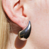 Silver Teardrop Studs