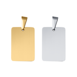 Flat Blank Rectangular Charm