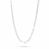 Silver Oval Link Necklace