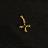 Brown Stone Cross Charm