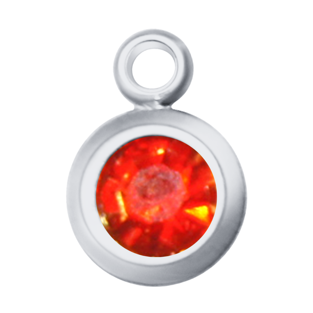 Round Birth Stone Charms
