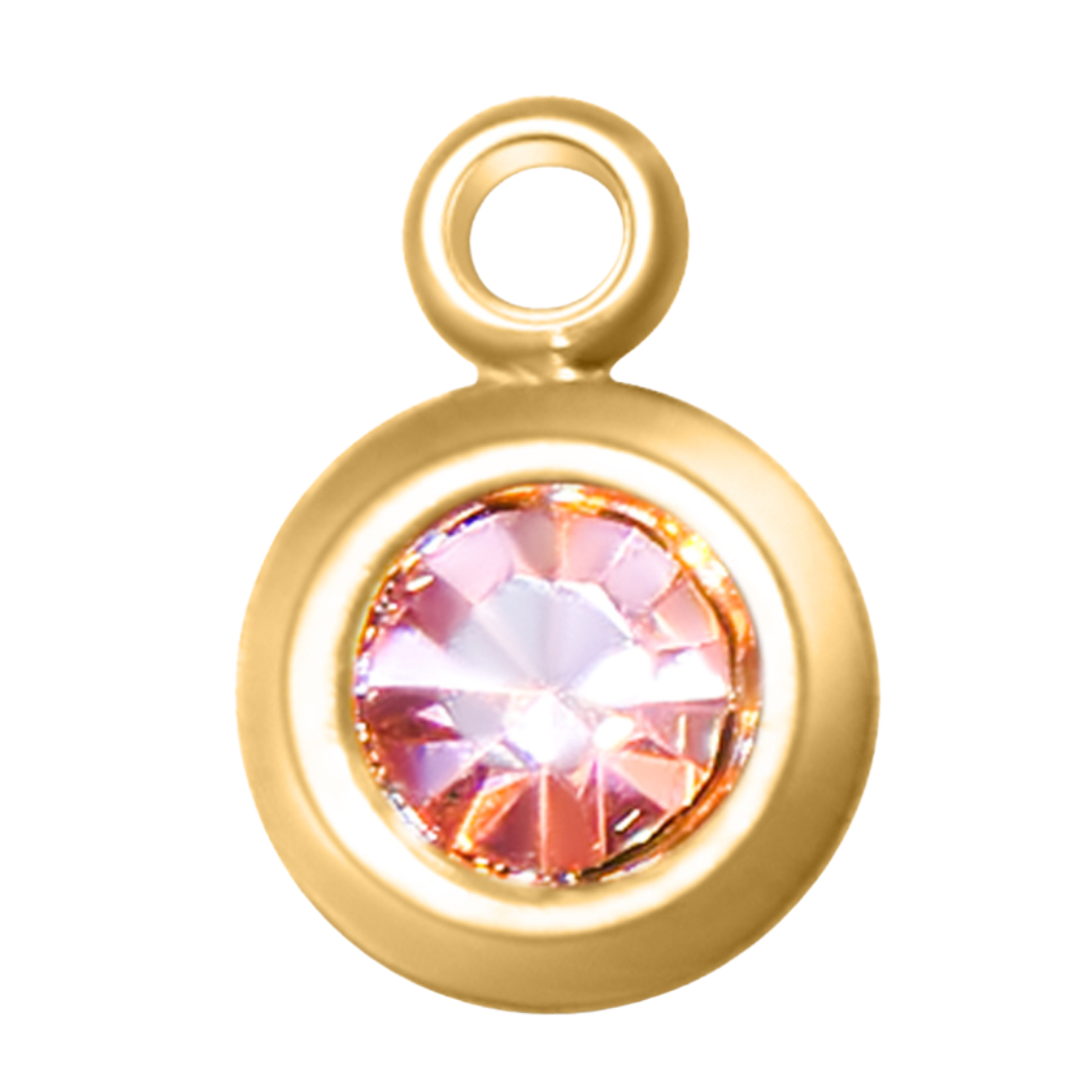 Round Birth Stone Charms