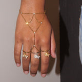 Dangly Diamond Flowers Ring