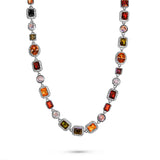 Coloured CZ Necklace