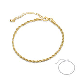 Rope Anklet with Diamond