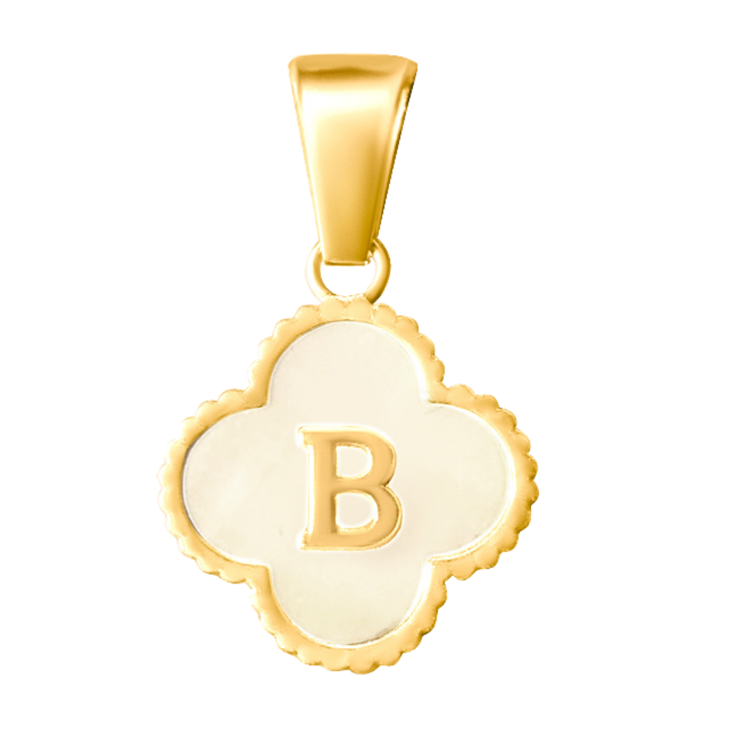 Reversible Initial Flower Charm