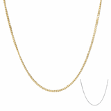 2mm Cuban Chain Necklace