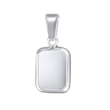 Blank Round Rectangular Charm