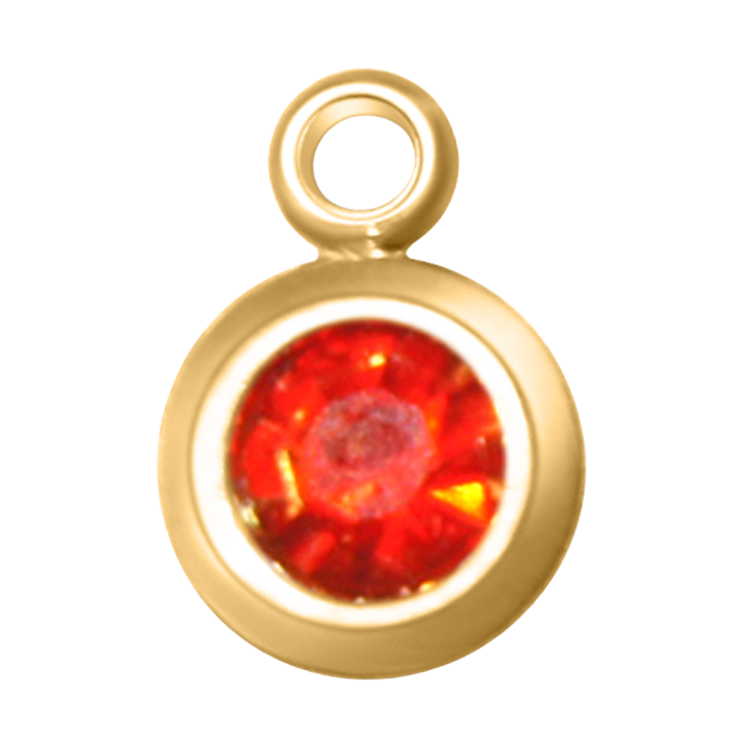 Round Birth Stone Charms