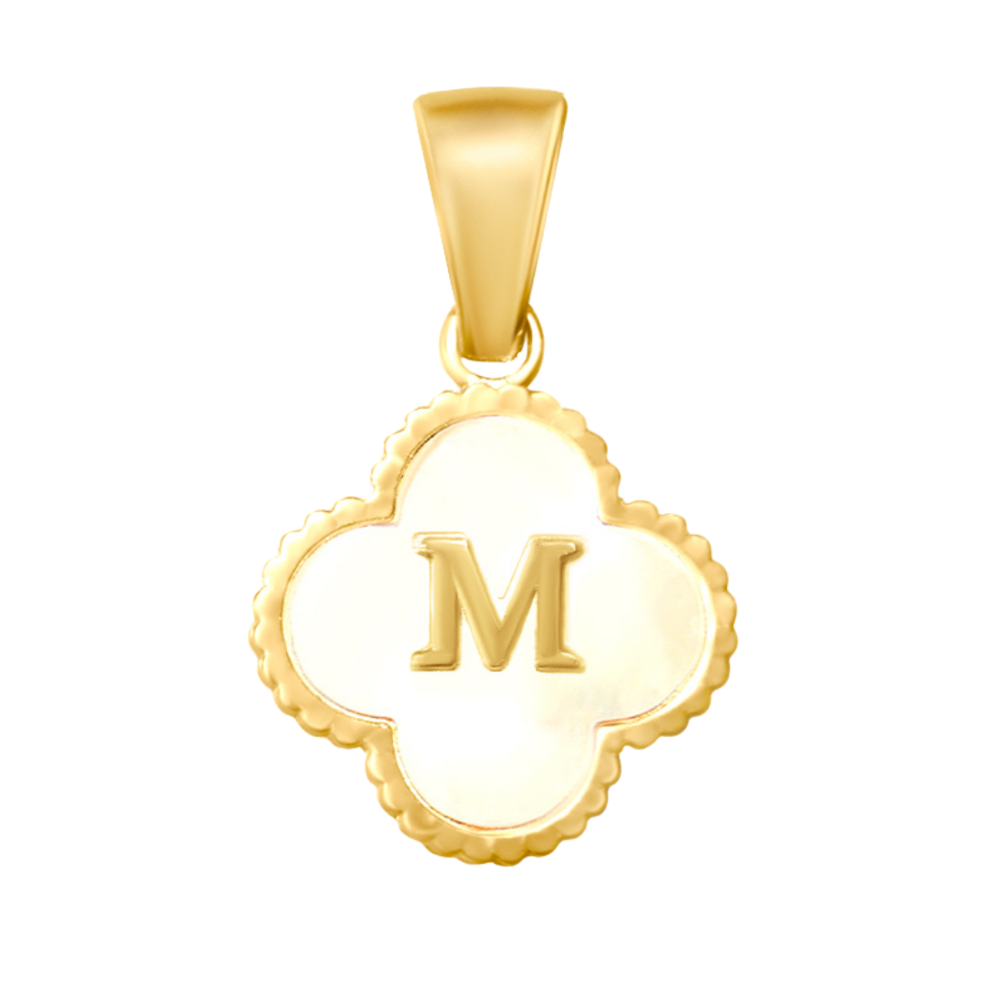 Reversible Initial Flower Charm