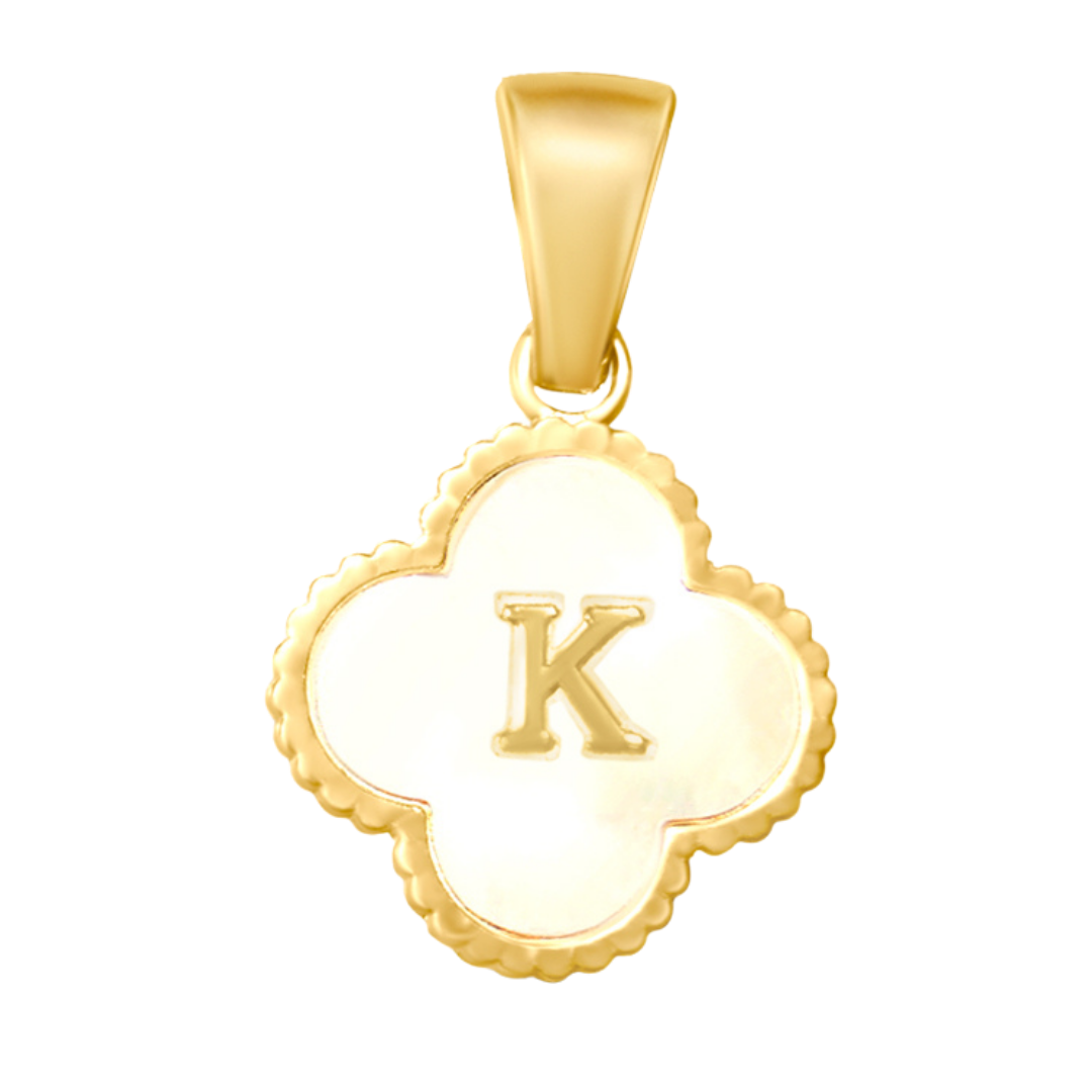 Reversible Initial Flower Charm