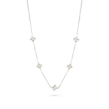 Multiple Small Diamond Flowers Necklace