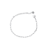 Silver Oval Chain Bracelet