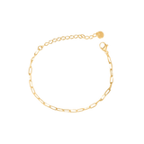 Gold Oval Chain Bracelet