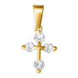 Pointed Diamond Cross Charm