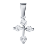 Pointed Diamond Cross Charm