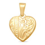 Patterned Heart Charm Pendant