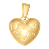 ‘I Love You’ Heart Pendant Charm
