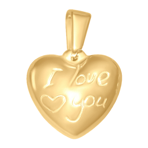 ‘I Love You’ Heart Pendant Charm