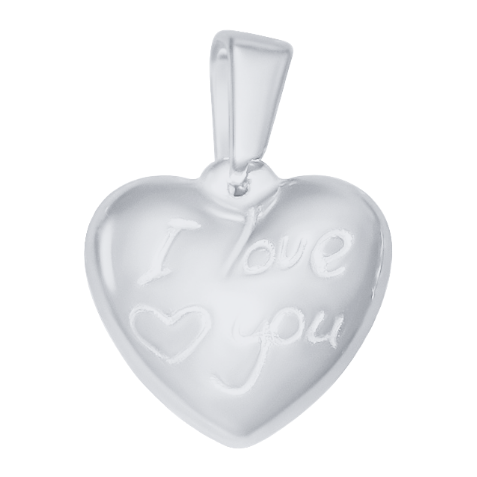 ‘I Love You’ Heart Pendant Charm