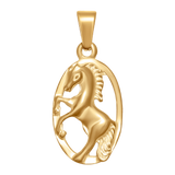 Round Horse Pendant Charm
