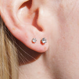 Silver Diamond Studs