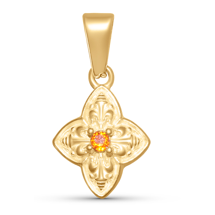 Patterned Clover Charm Pendant