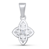 Patterned Clover Charm Pendant