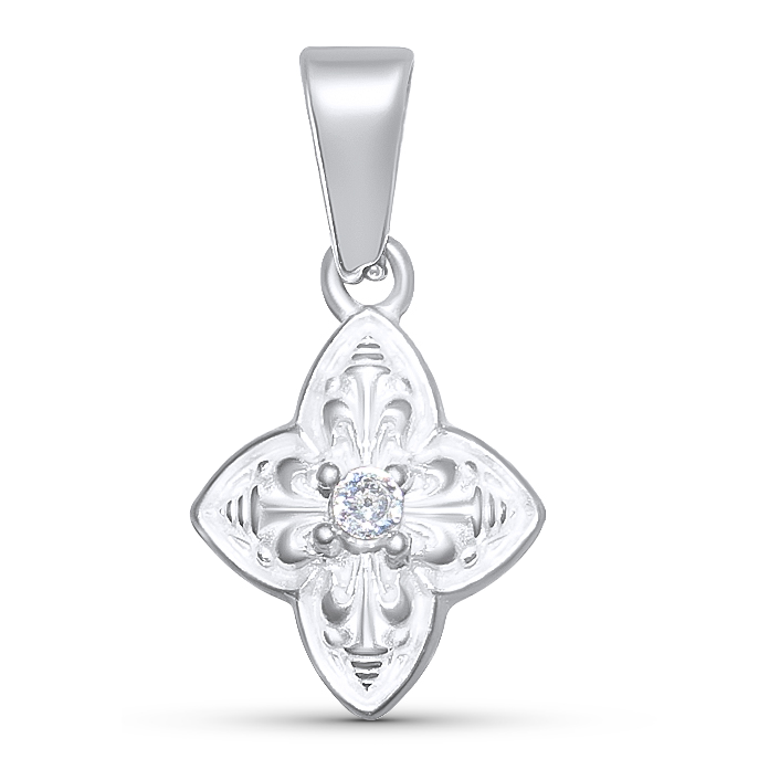 Patterned Clover Charm Pendant