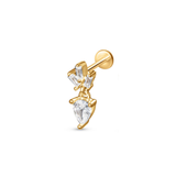 Teardrop with Crown Flatback Earring