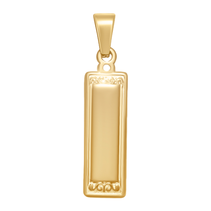Patterned Frame Blank Pendant Charm