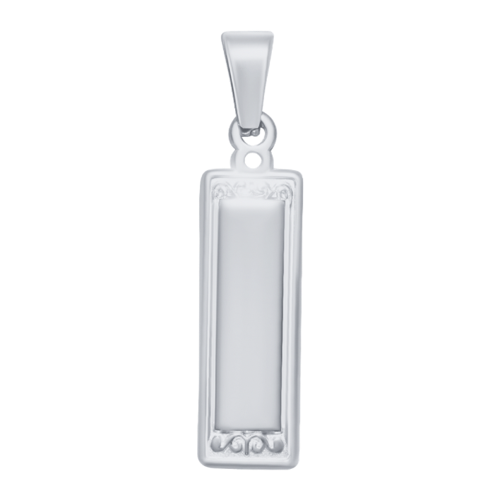 Patterned Frame Blank Pendant Charm