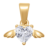 Heart with Cupid Wings Charm